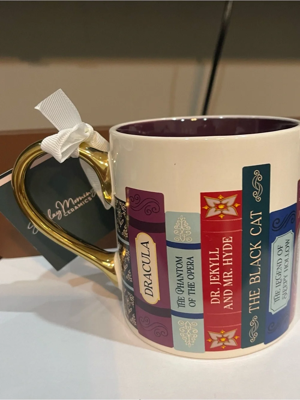 ✨👻Literary Classics Ceramic Mug - Turn The Page If You Dare✨👻
